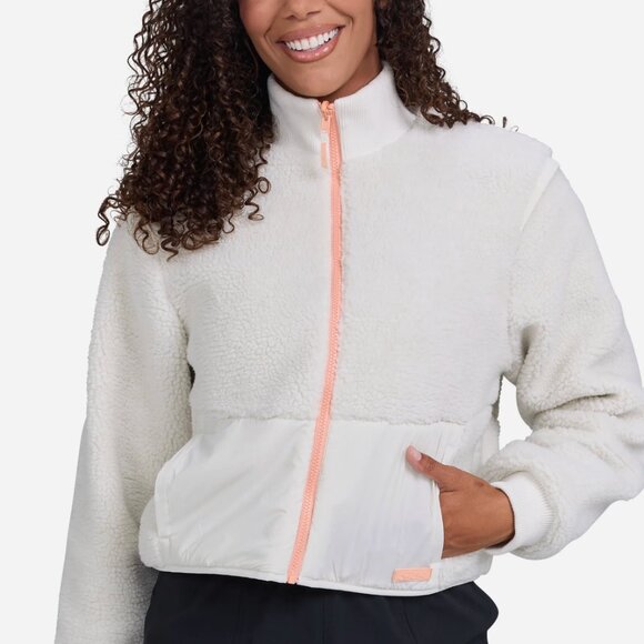 NWT New Bad Birdie Women's The Cozy Jacket - White Onyx XL Golf Zip Up Top Coat - Picture 1 of 7